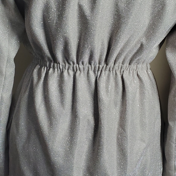 House Of CB Sarita Silver Glitter Blazer dress - Picture 7 of 15